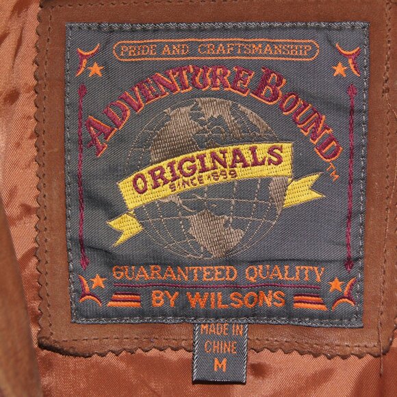 Wilsons Adventure Bound Brown Leather Jacket (Medium) - Picture 7 of 7